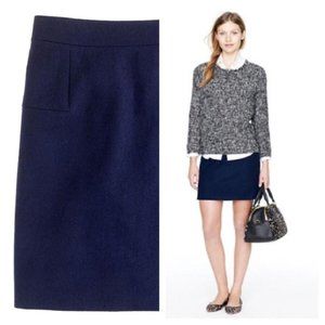 Felted Wool Navy Mini Skirt by J. Crew